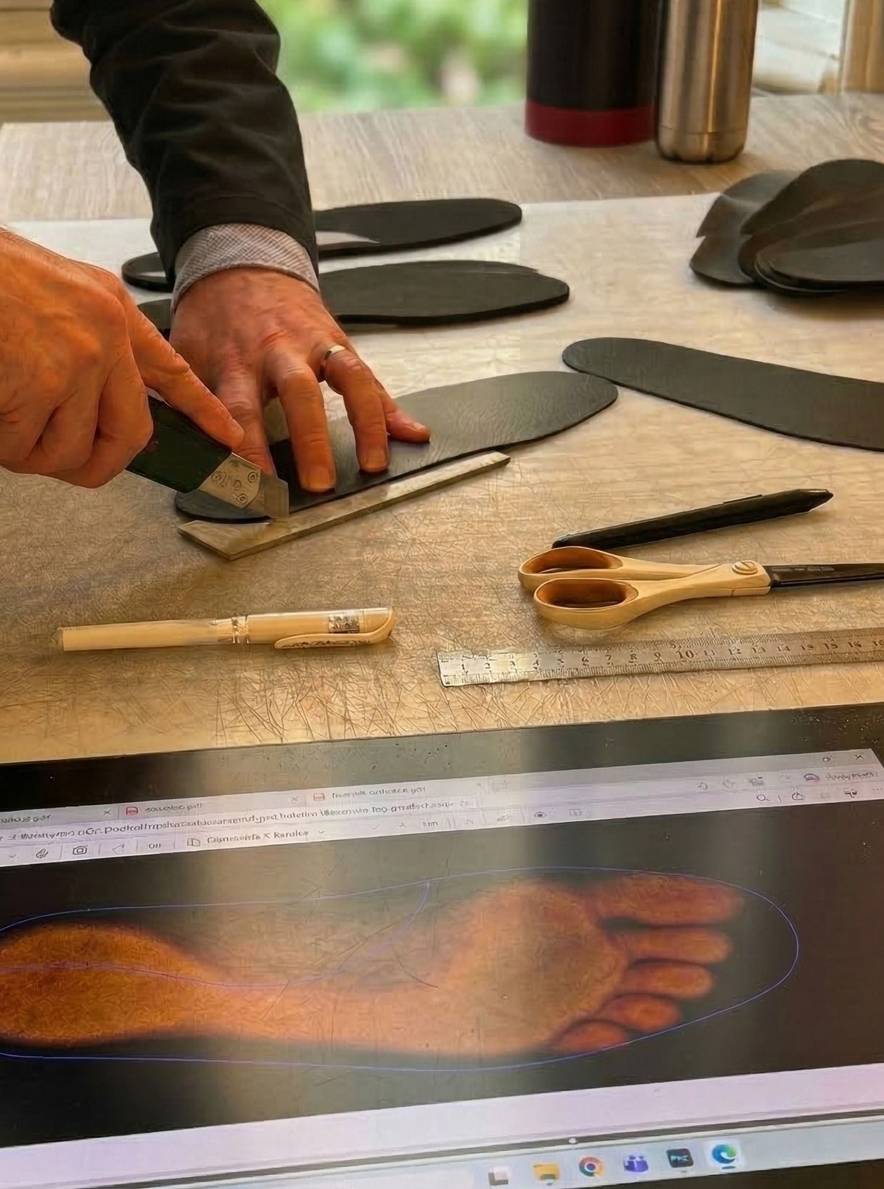 Fabrication de semelles orthopédiques sur mesure